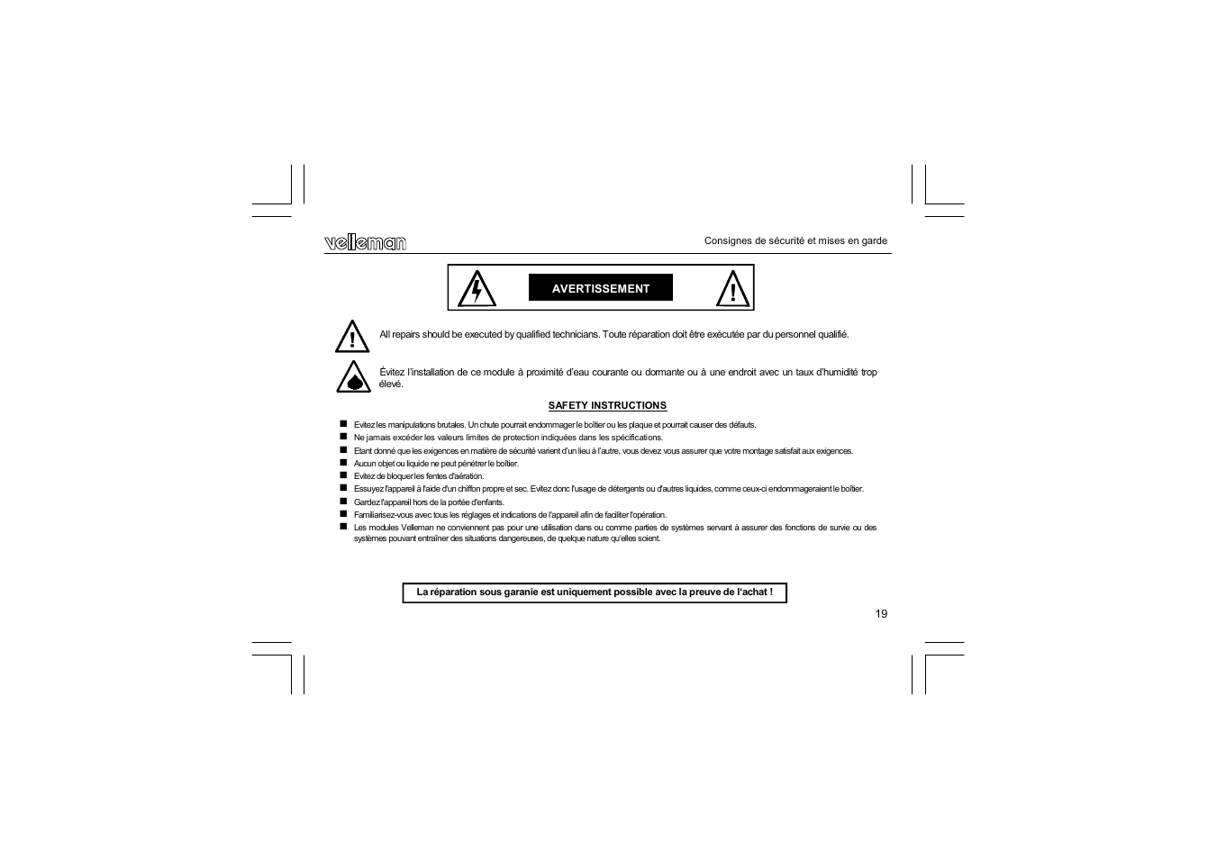 Velleman VM116 User Manual | Page 19 / 32