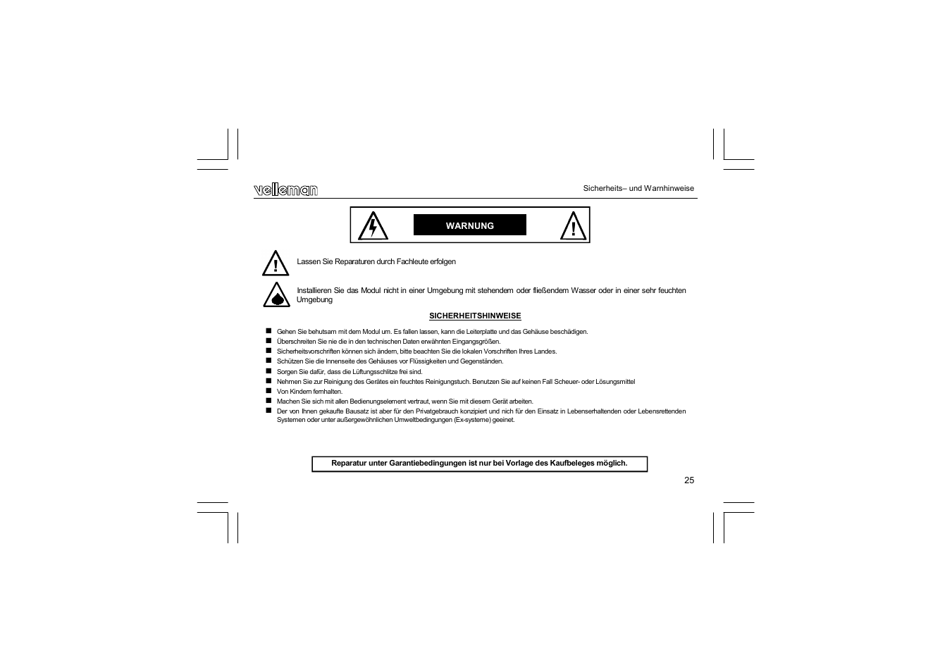 Velleman VM116 User Manual | Page 25 / 32