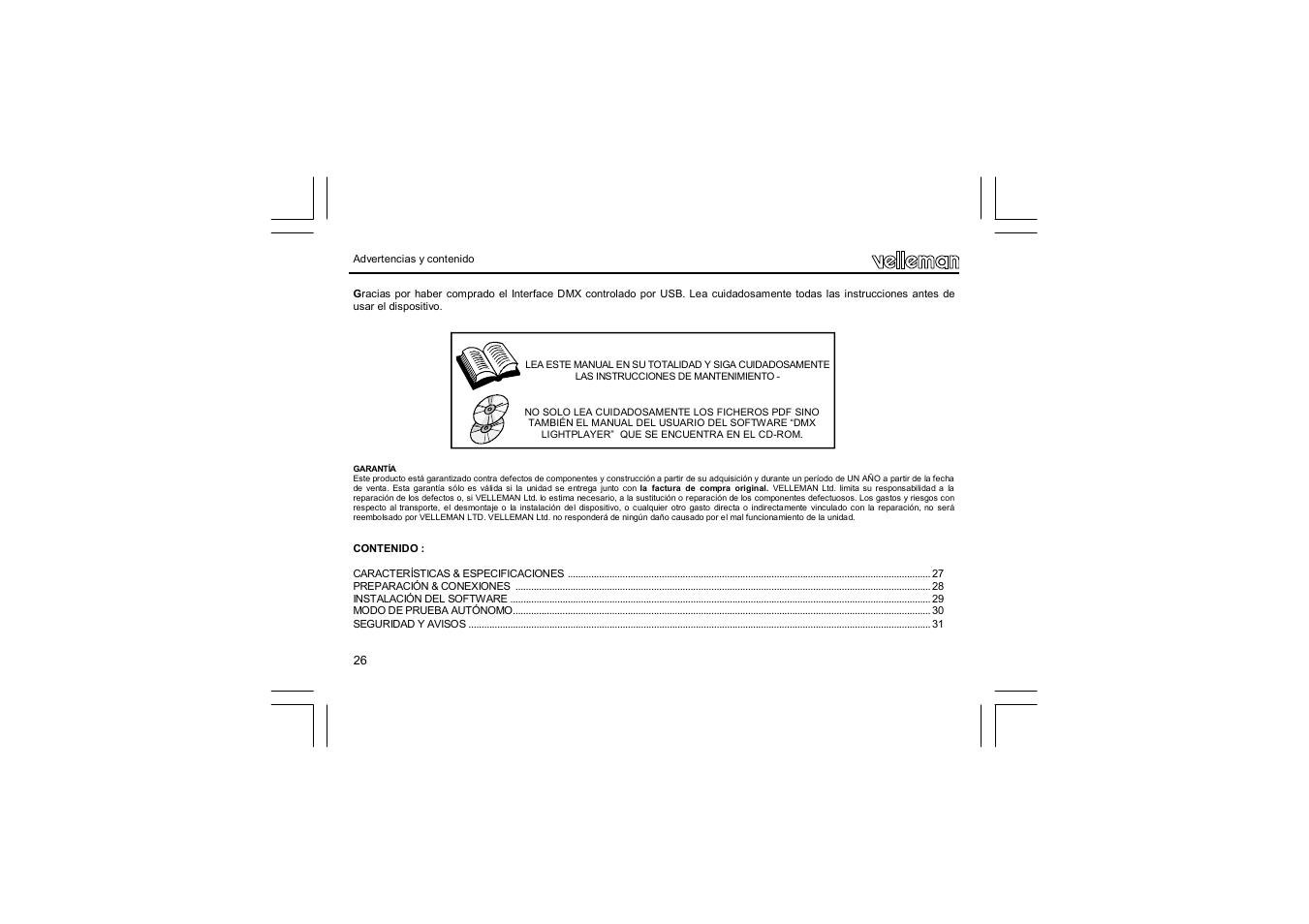 Velleman VM116 User Manual | Page 26 / 32