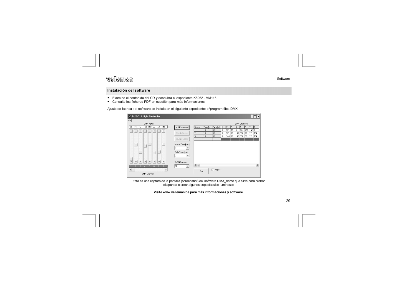 Velleman VM116 User Manual | Page 29 / 32