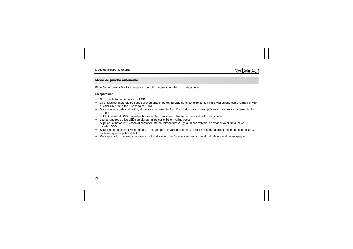 Velleman VM116 User Manual | Page 30 / 32