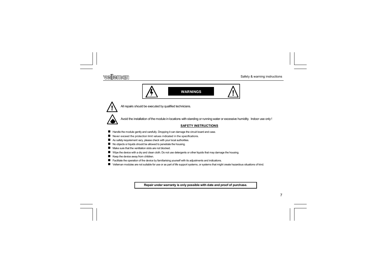 Velleman VM116 User Manual | Page 7 / 32