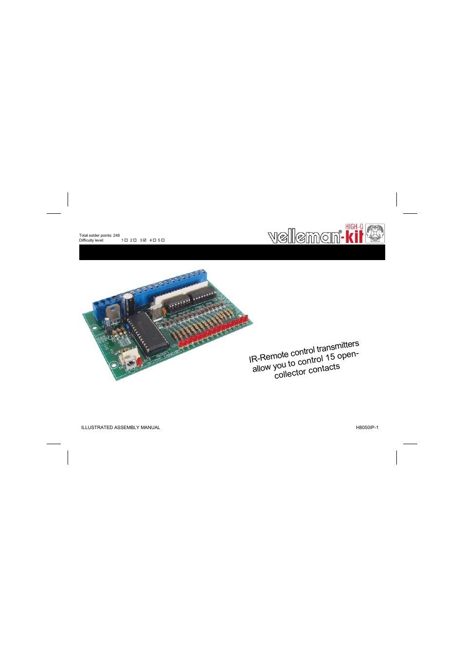 Velleman projects K8050 Assembly instructions User Manual | 20 pages