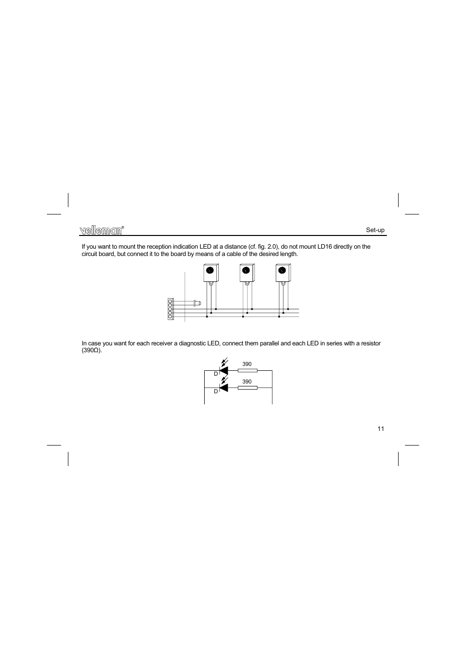 Using several receiver indications, Fig 2.0, Set-up | Velleman projects K8050 Assembly instructions User Manual | Page 11 / 20