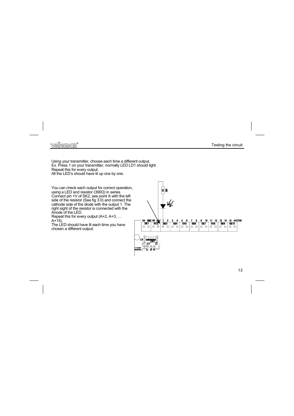 Velleman projects K8050 Assembly instructions User Manual | Page 13 / 20