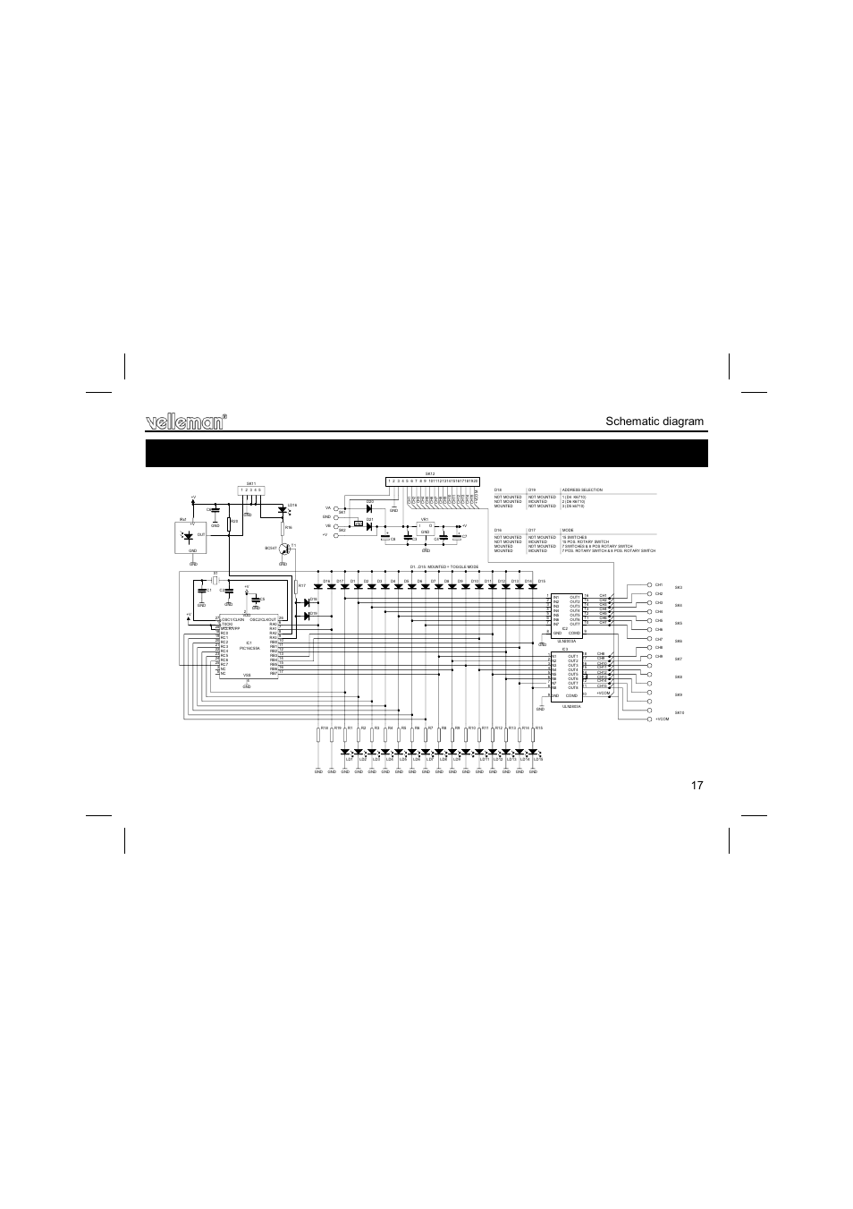 Schematic diagram | Velleman projects K8050 Assembly instructions User Manual | Page 17 / 20