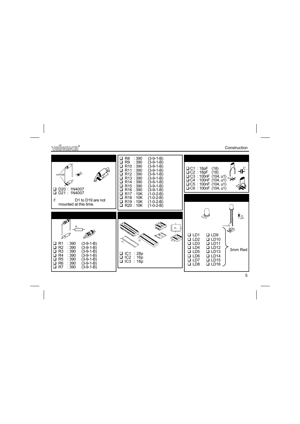 Velleman projects K8050 Assembly instructions User Manual | Page 5 / 20