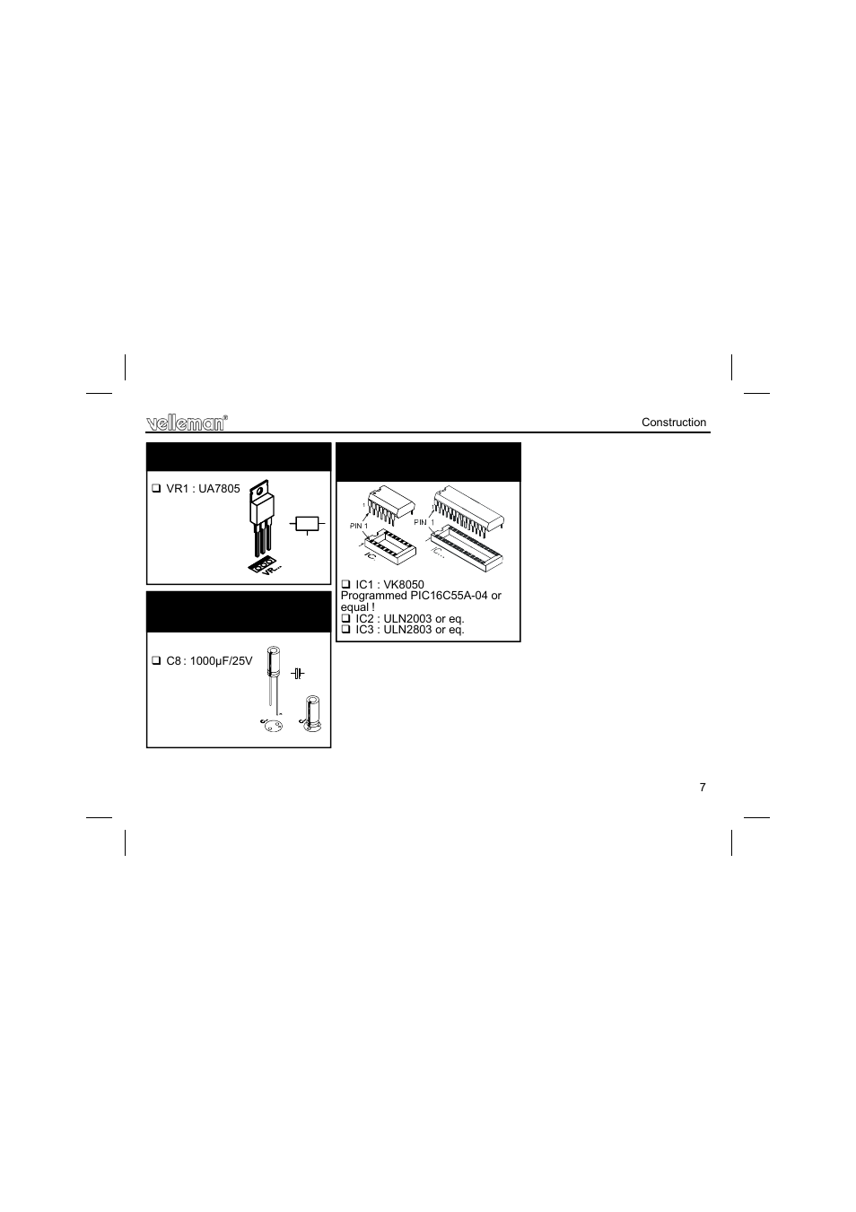Velleman projects K8050 Assembly instructions User Manual | Page 7 / 20