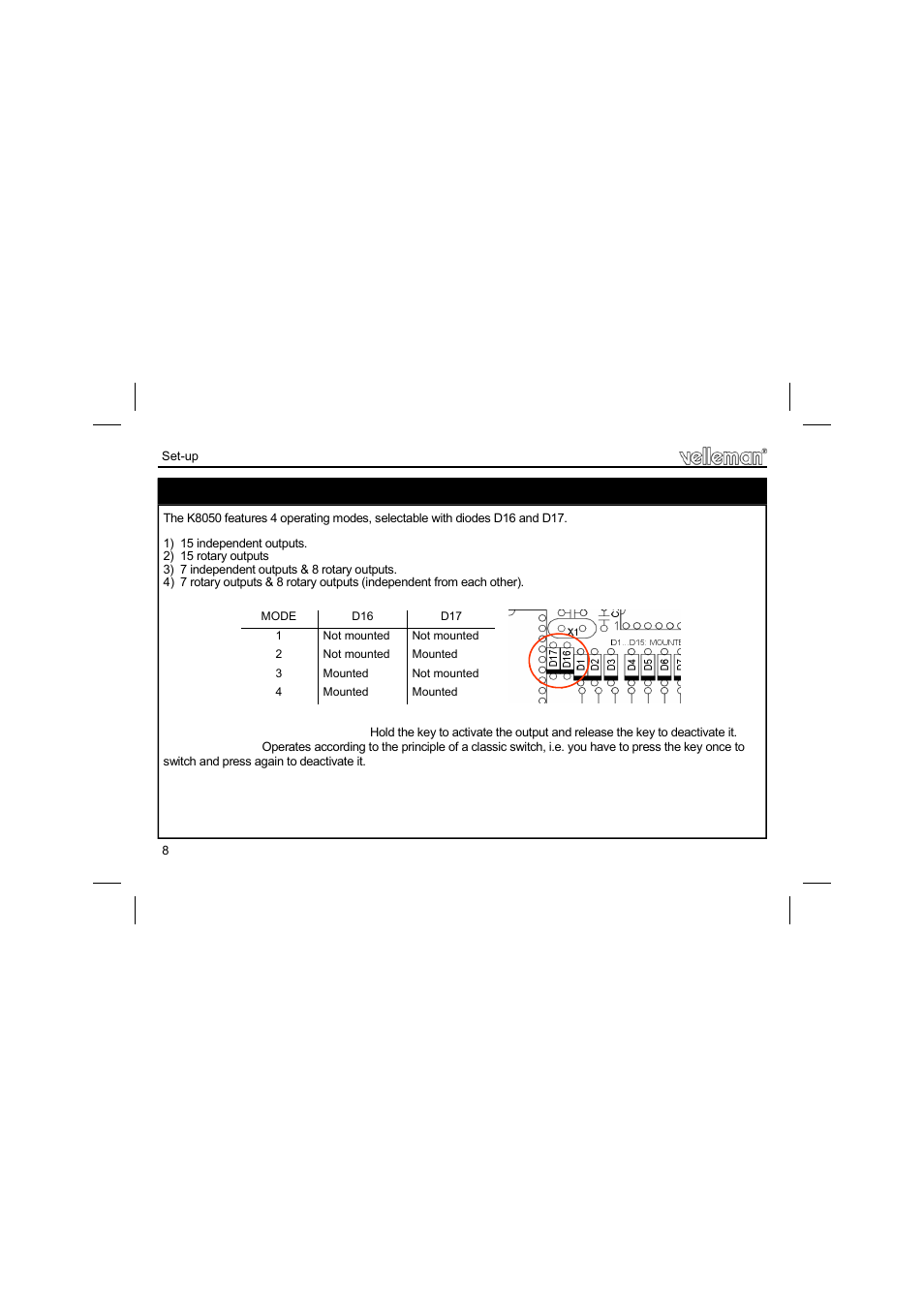 Velleman projects K8050 Assembly instructions User Manual | Page 8 / 20