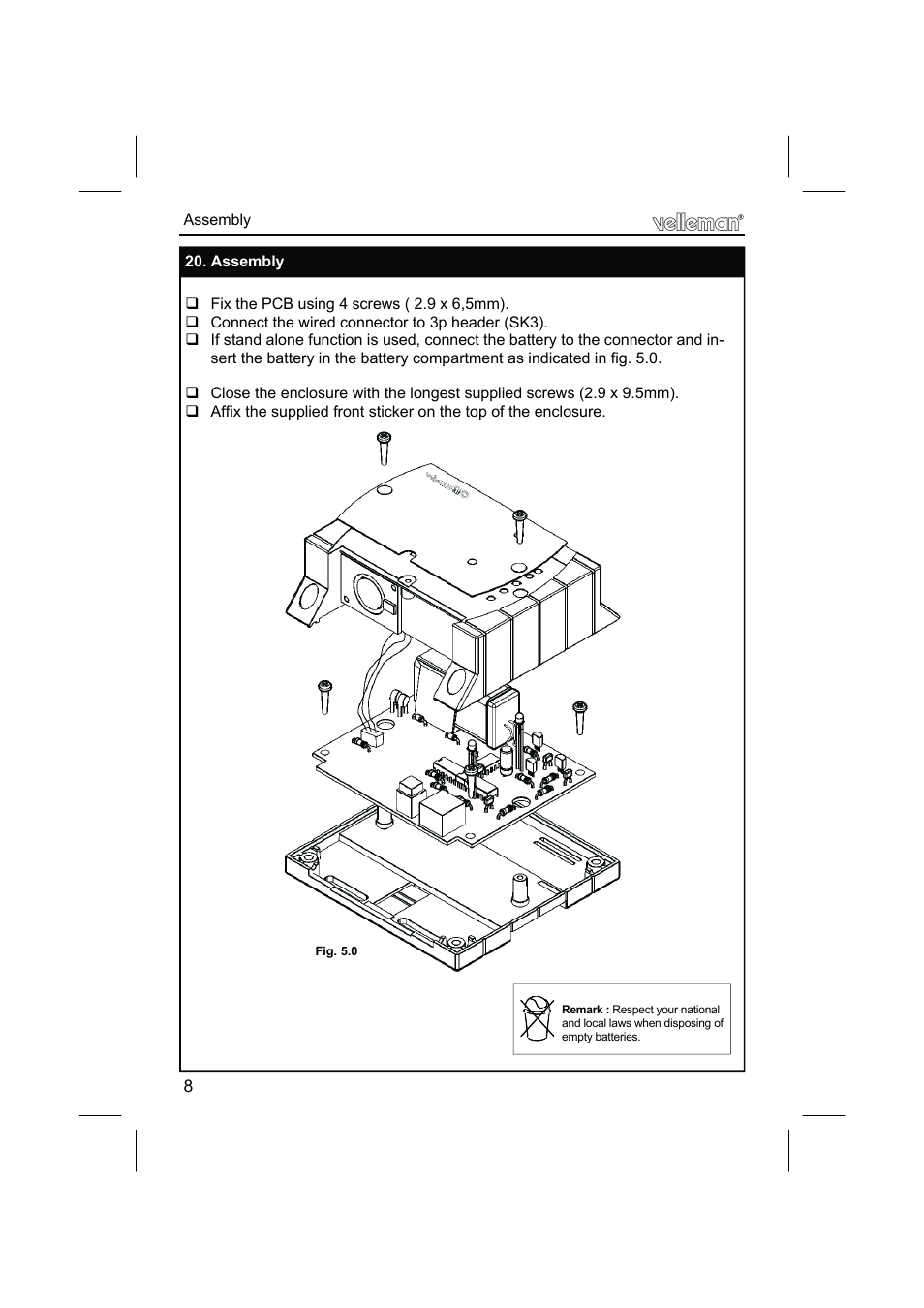 Velleman К8062 User Manual | Page 8 / 12