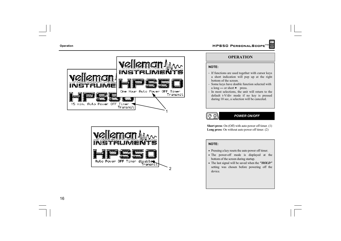 Velleman HPS50 User Manual | Page 16 / 72