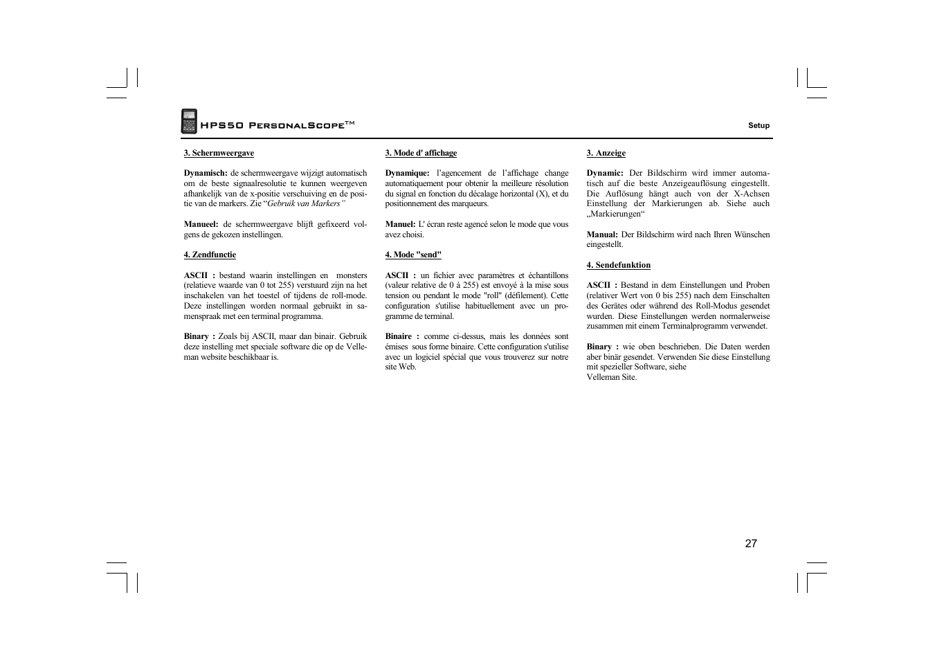 Velleman HPS50 User Manual | Page 27 / 72