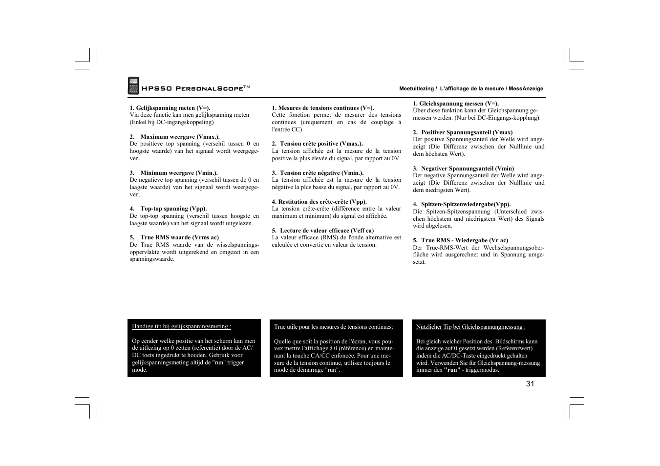 Velleman HPS50 User Manual | Page 31 / 72