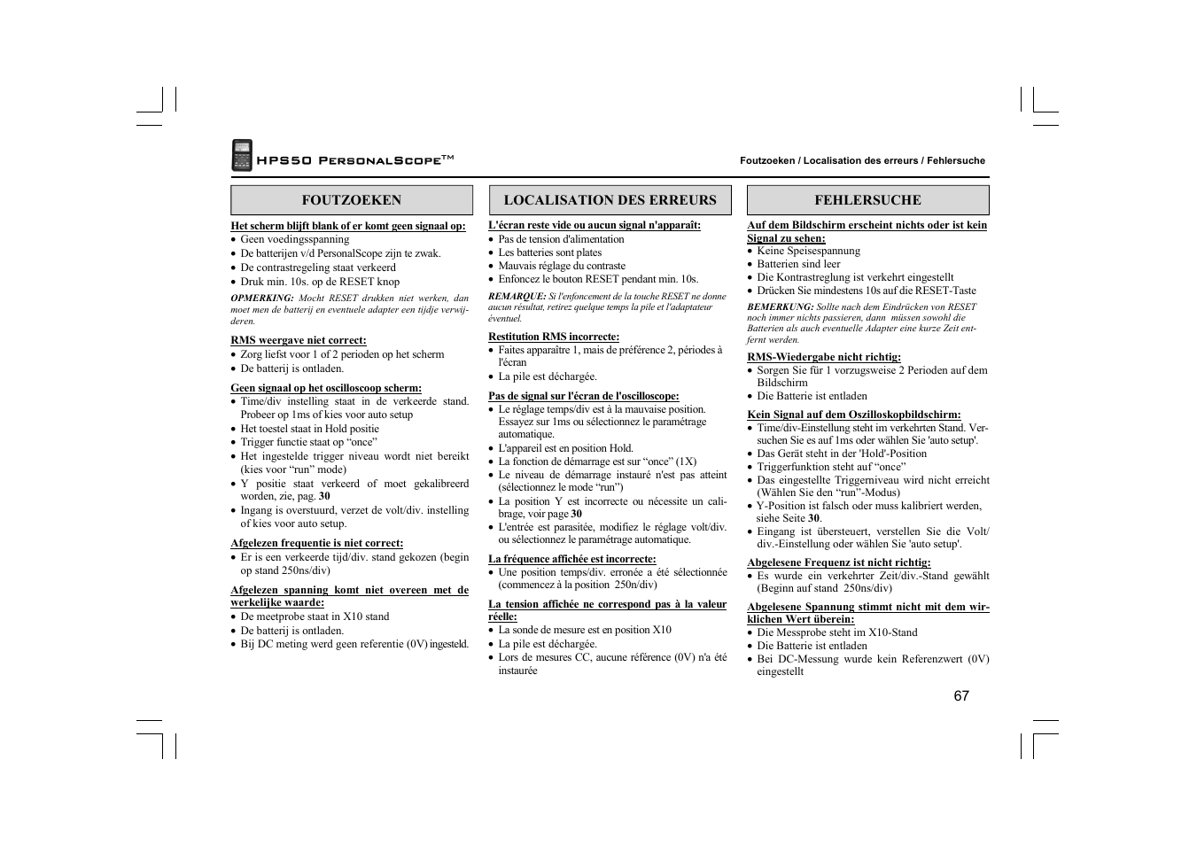 Velleman HPS50 User Manual | Page 67 / 72