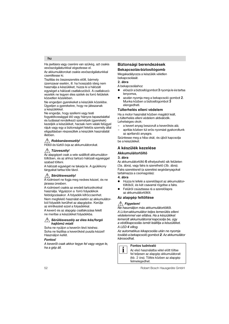 Bosch MSM 6 A 65 User Manual | Page 52 / 74