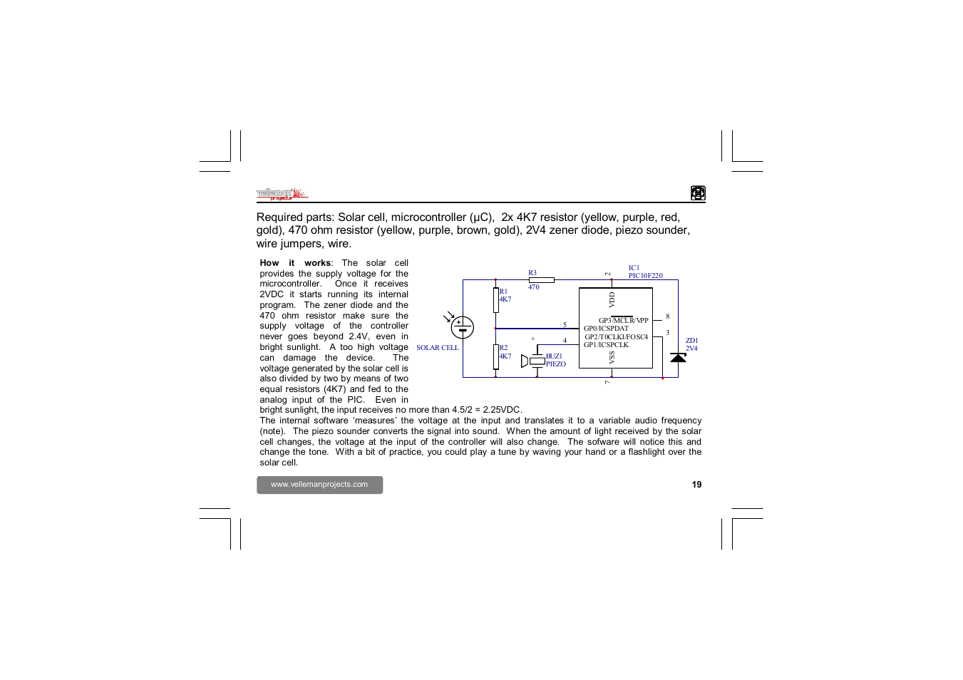 Velleman EDU02 User Manual | Page 19 / 28