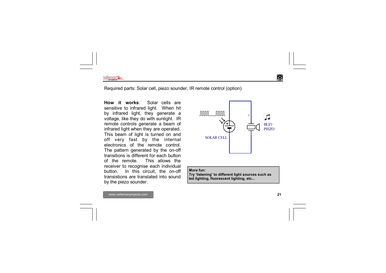 Velleman EDU02 User Manual | Page 21 / 28