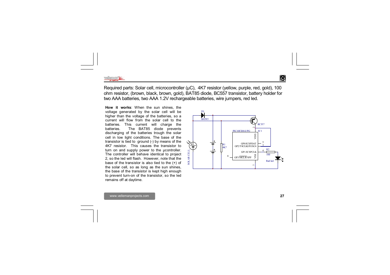 Velleman EDU02 User Manual | Page 27 / 28