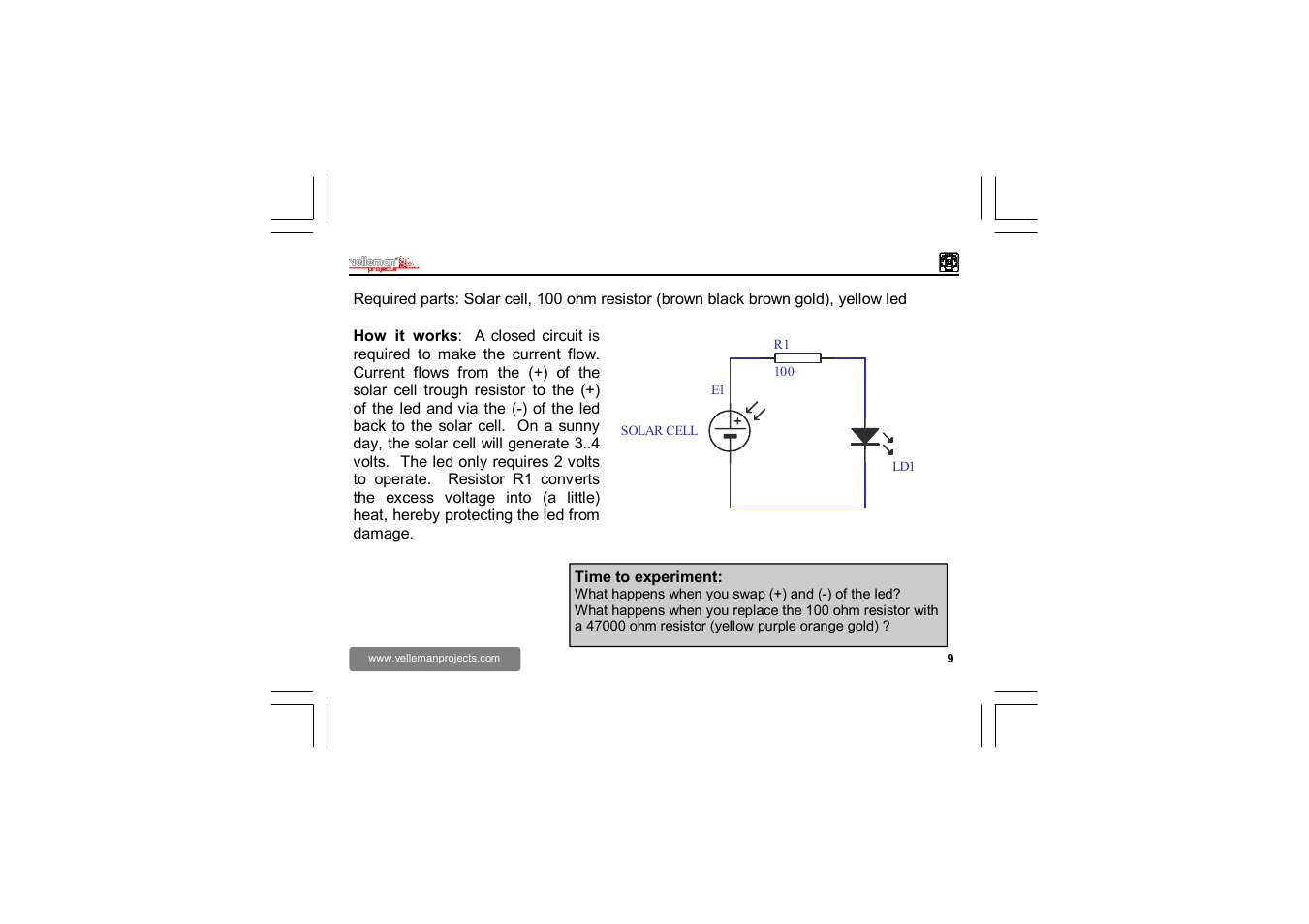 Velleman EDU02 User Manual | Page 9 / 28