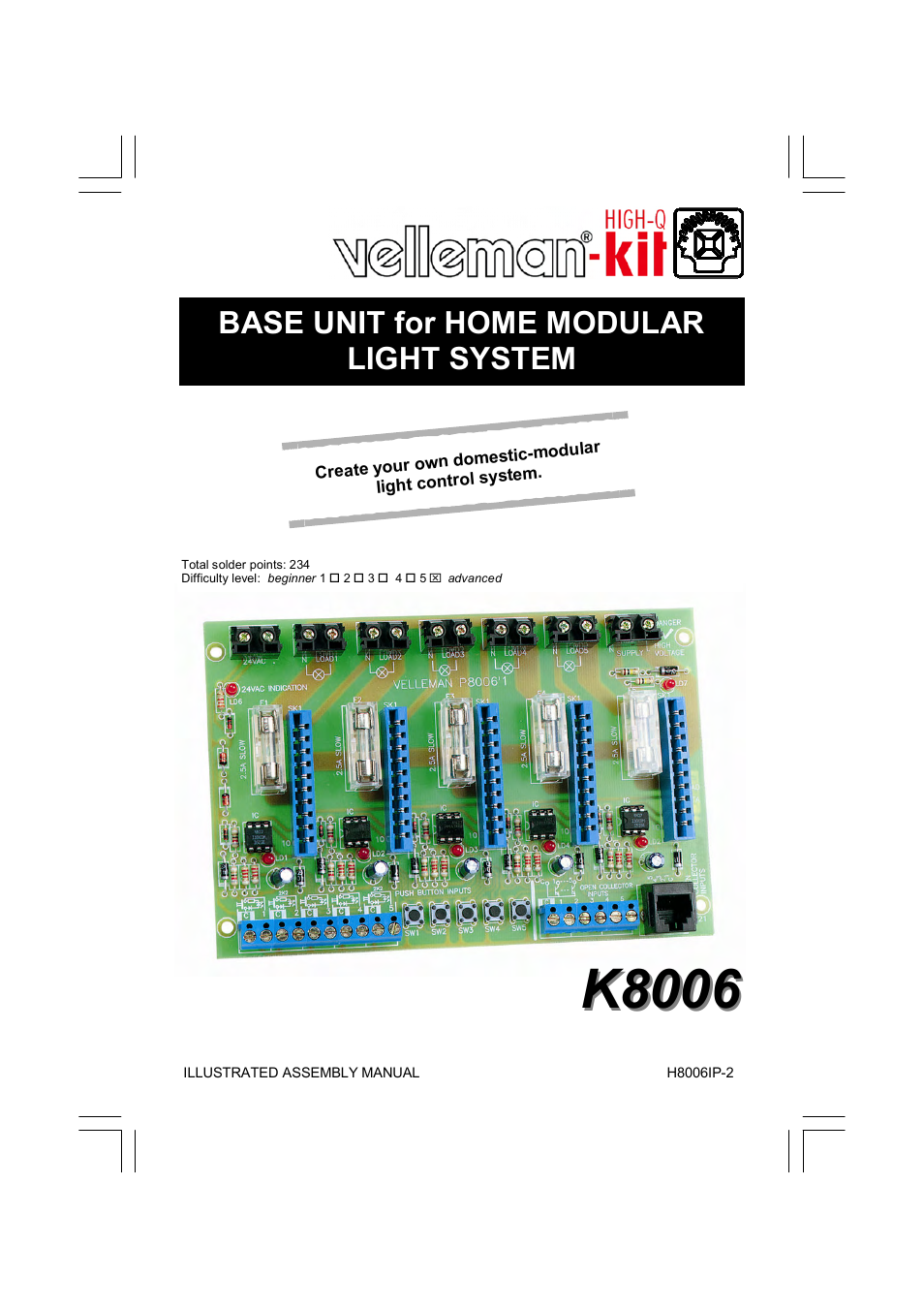 Velleman projects K8006 Assembly instructions User Manual | 16 pages