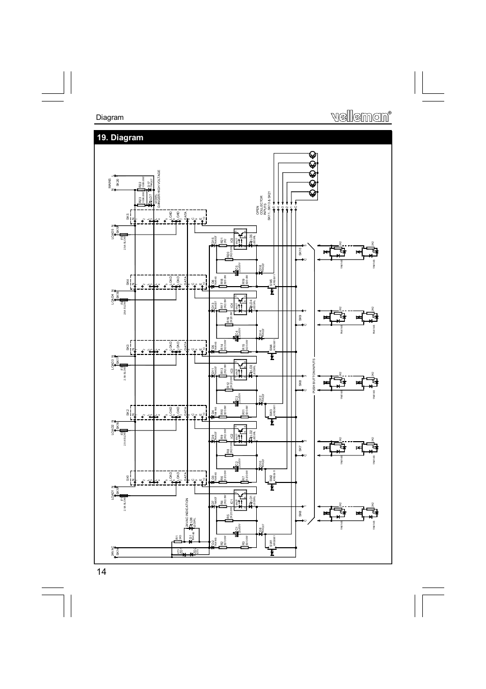 Diagram | Velleman projects K8006 Assembly instructions User Manual | Page 14 / 16