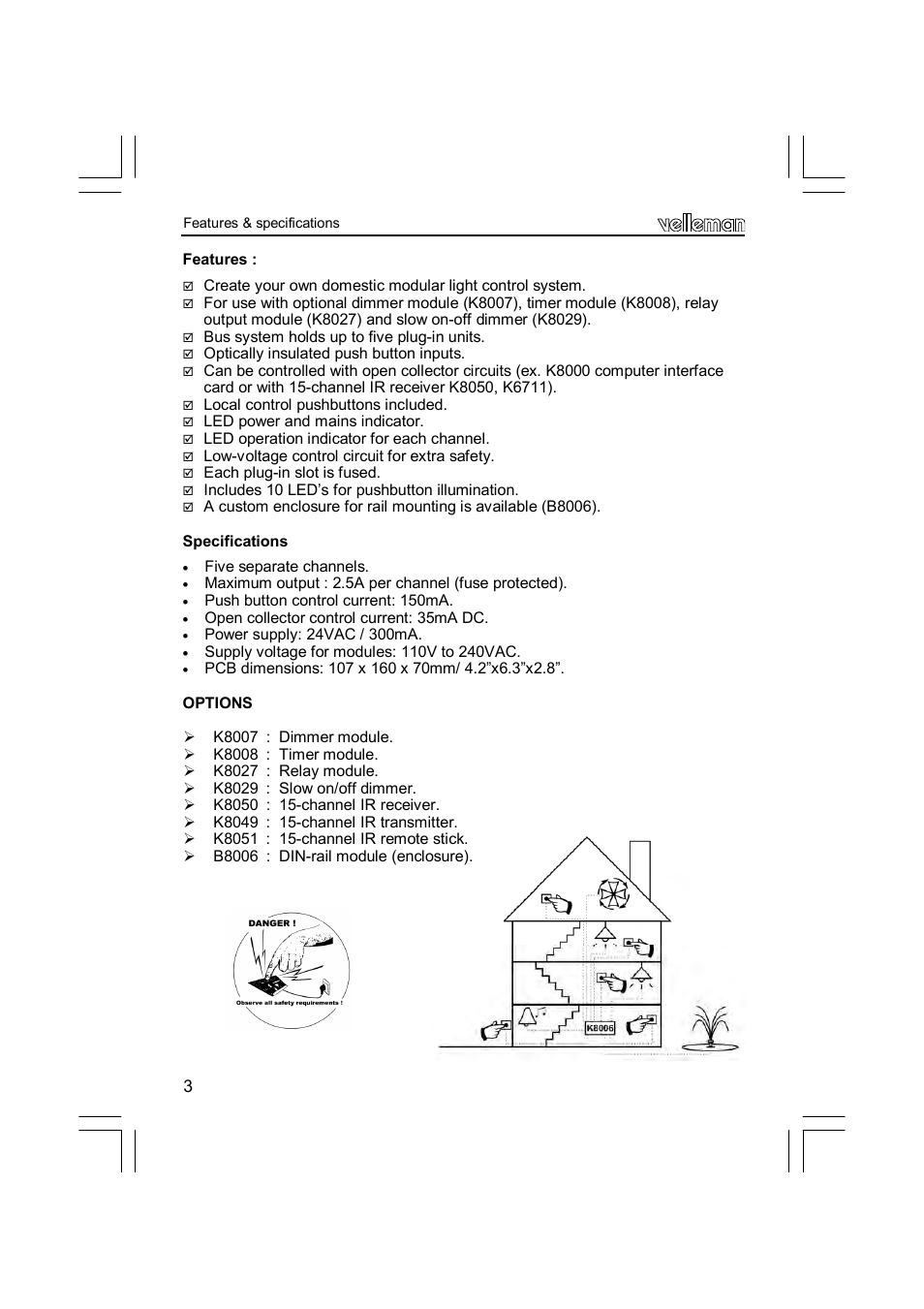 Velleman projects K8006 Assembly instructions User Manual | Page 3 / 16