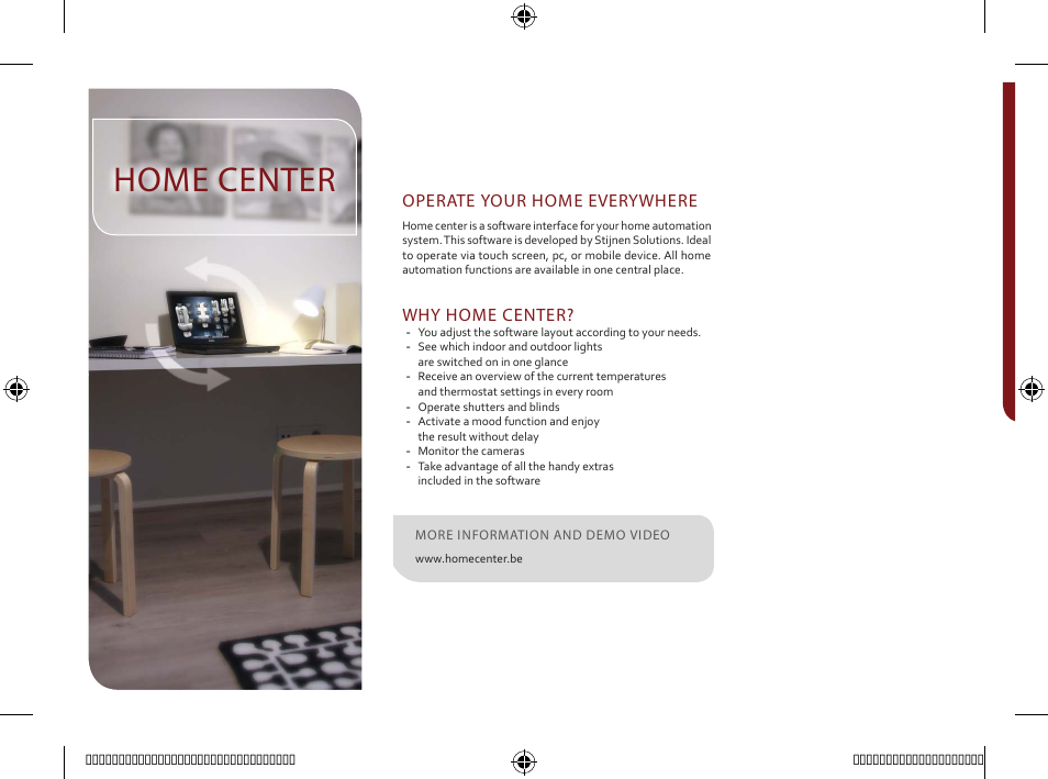 Home center, Home center interface server, Operate your home everywhere | Why home center | Velleman VMB4IRT User Manual | Page 14 / 16