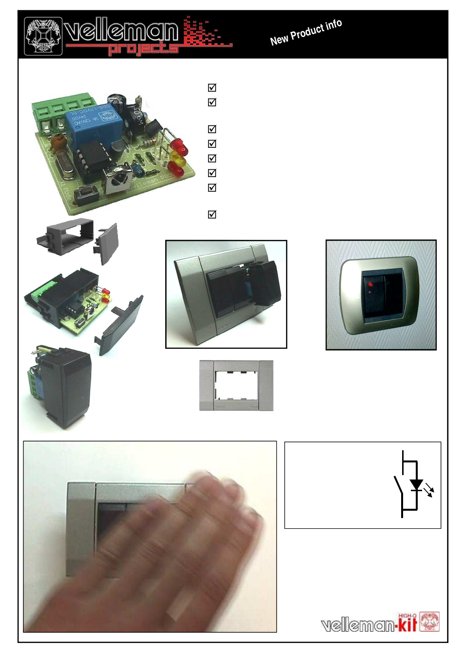 Velleman projects K8092 Infosheet User Manual | 1 page