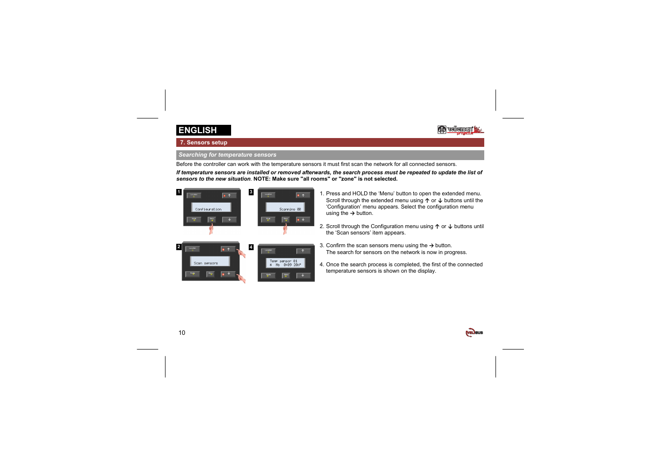 English | Velleman projects VMB1TC Short user manual User Manual | Page 10 / 24