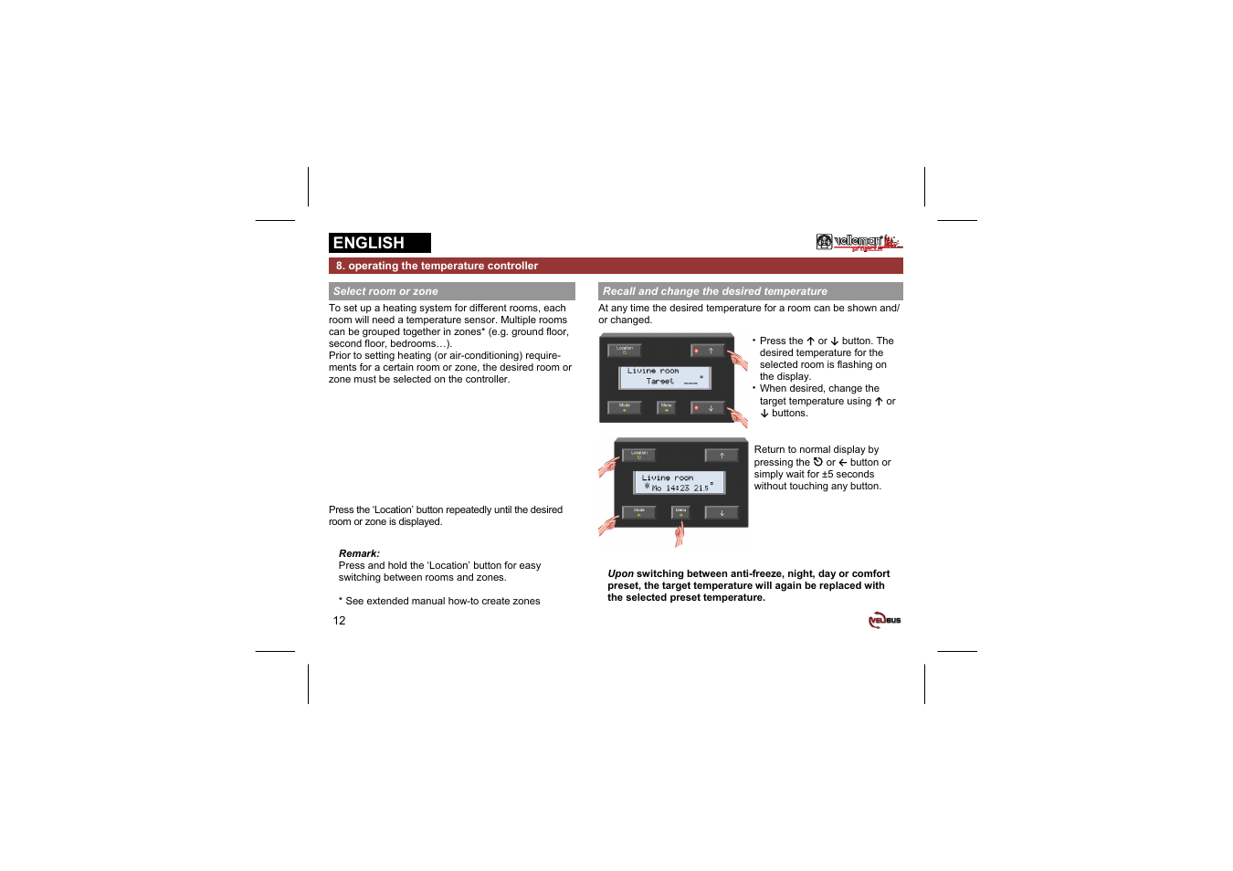 English | Velleman projects VMB1TC Short user manual User Manual | Page 12 / 24