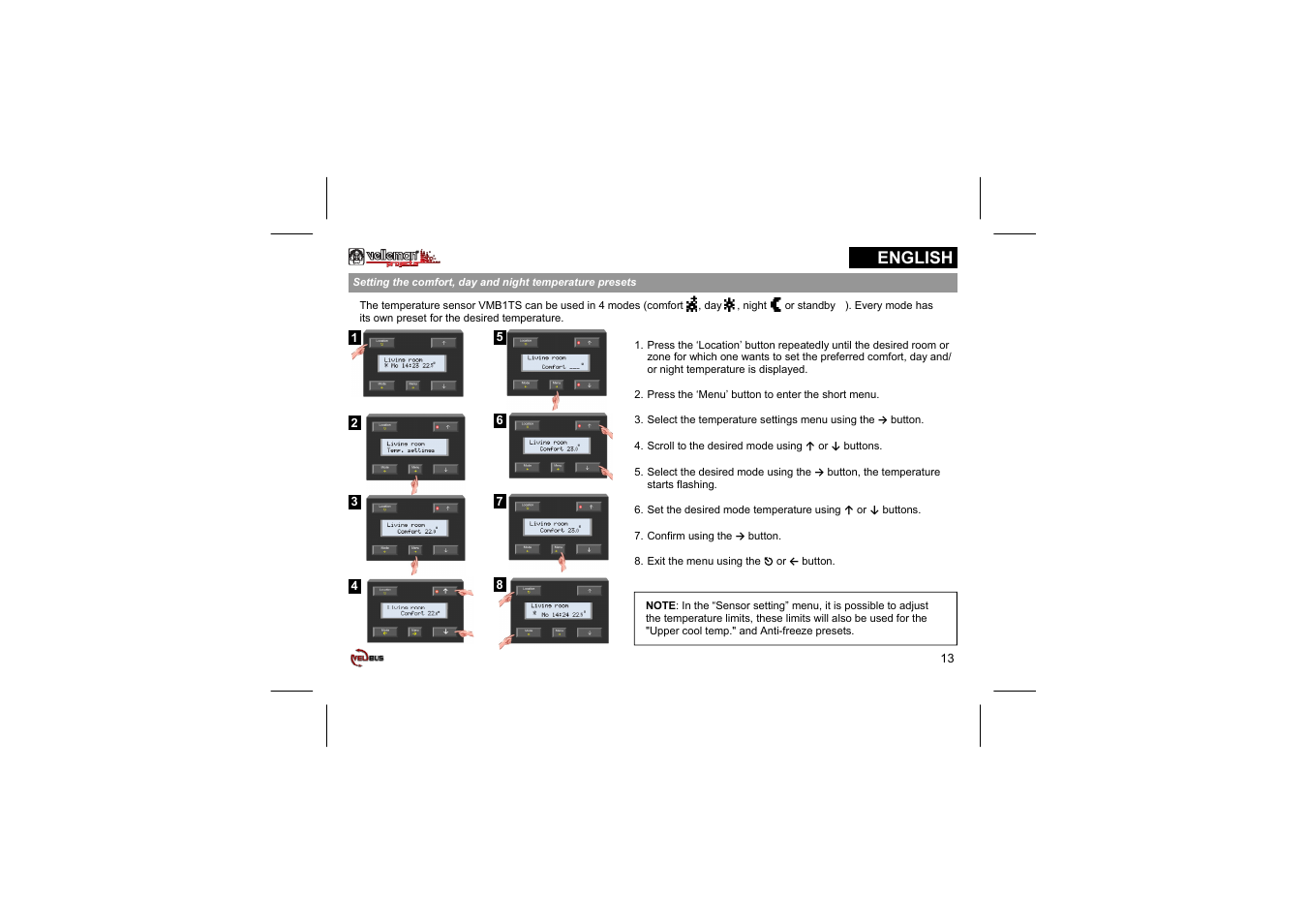 English | Velleman projects VMB1TC Short user manual User Manual | Page 13 / 24