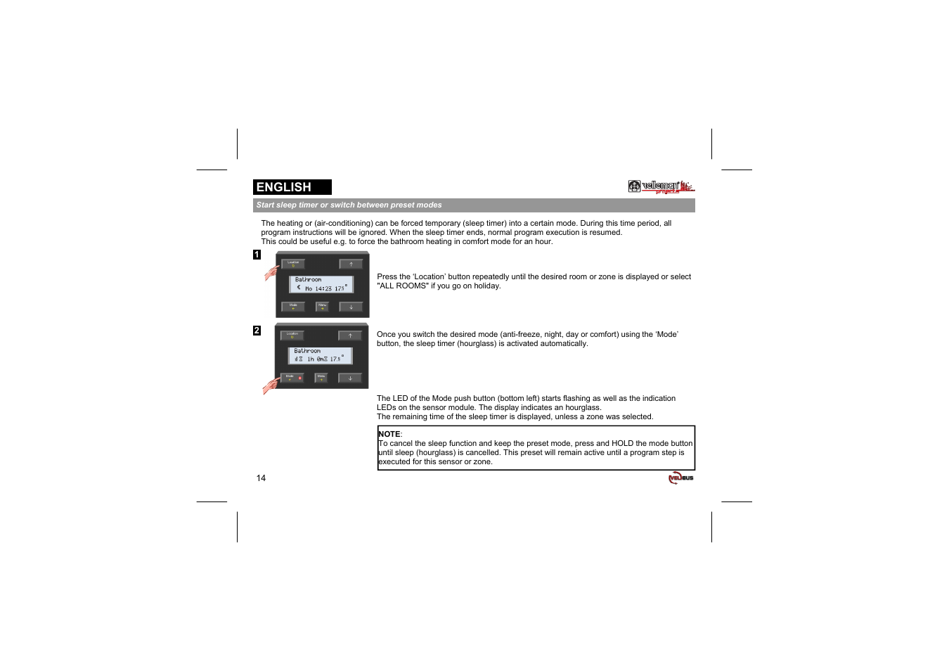 English | Velleman projects VMB1TC Short user manual User Manual | Page 14 / 24