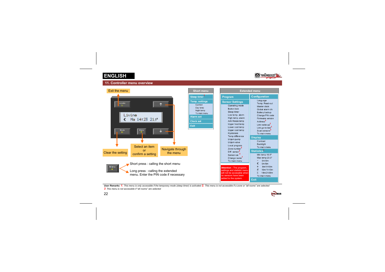 English | Velleman projects VMB1TC Short user manual User Manual | Page 22 / 24