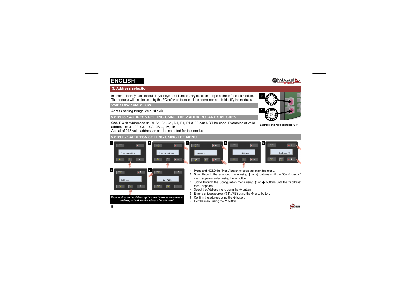 English | Velleman projects VMB1TC Short user manual User Manual | Page 6 / 24