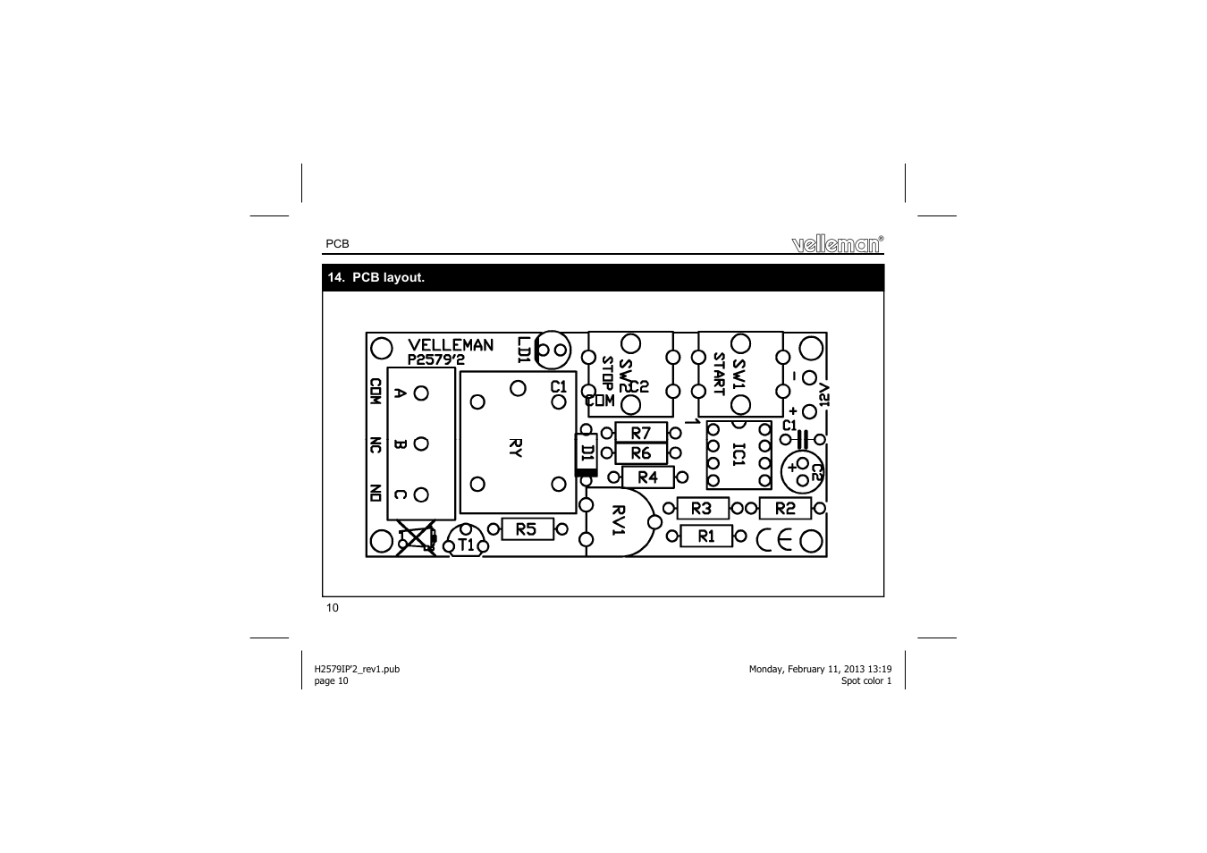 Velleman projects K2579 Assembly instructions User Manual | Page 10 / 12