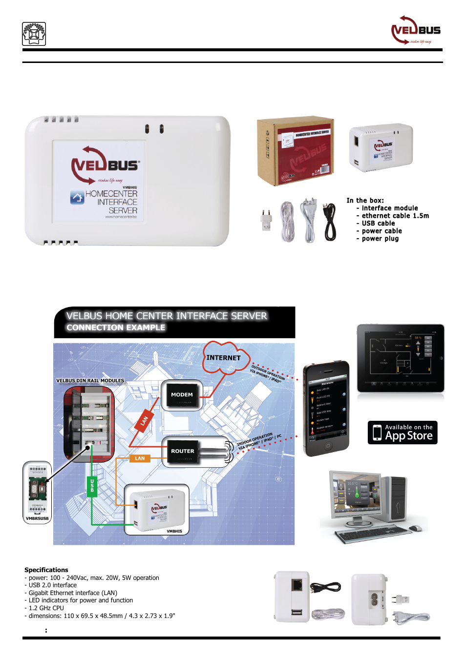 Velleman projects VMBHIS Datasheet User Manual | 1 page