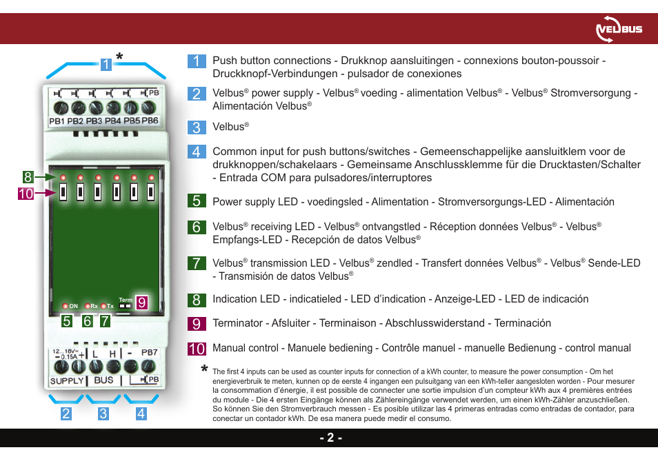 Velleman VMB7IN User Manual | Page 2 / 8