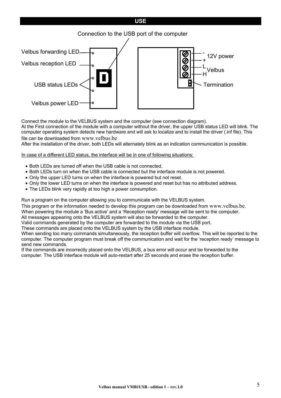 Velleman VMB1USB User Manual | Page 5 / 6