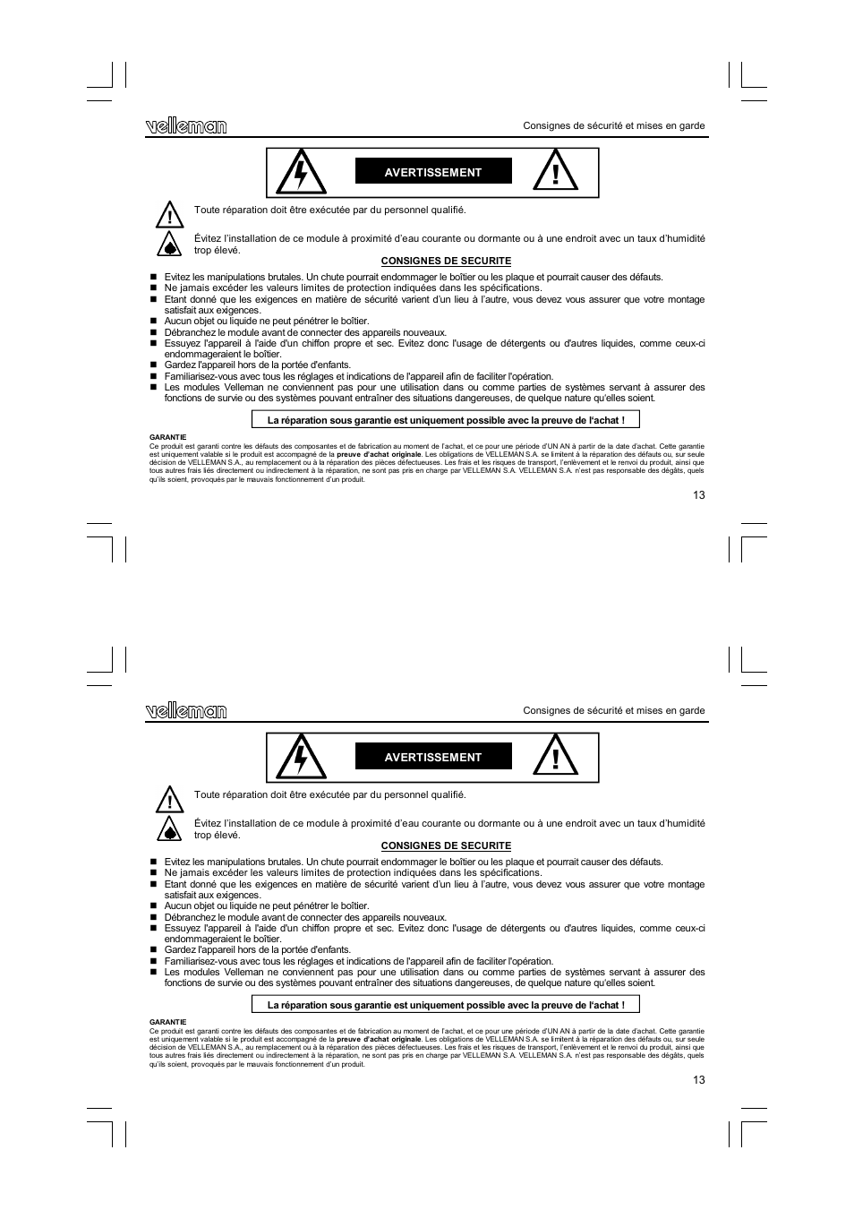 Velleman VM119 User Manual | Page 13 / 32