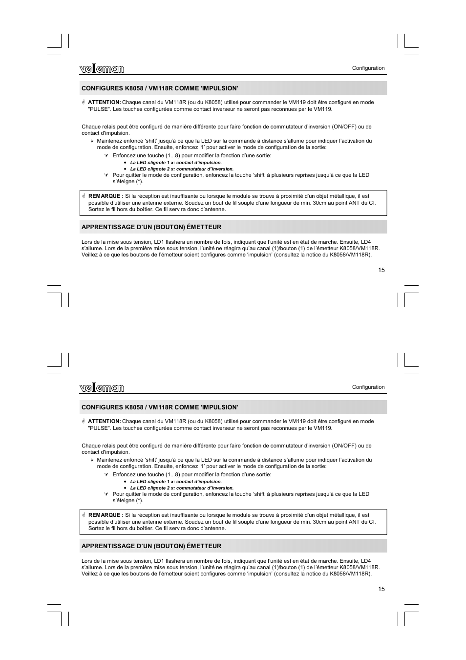 Velleman VM119 User Manual | Page 15 / 32