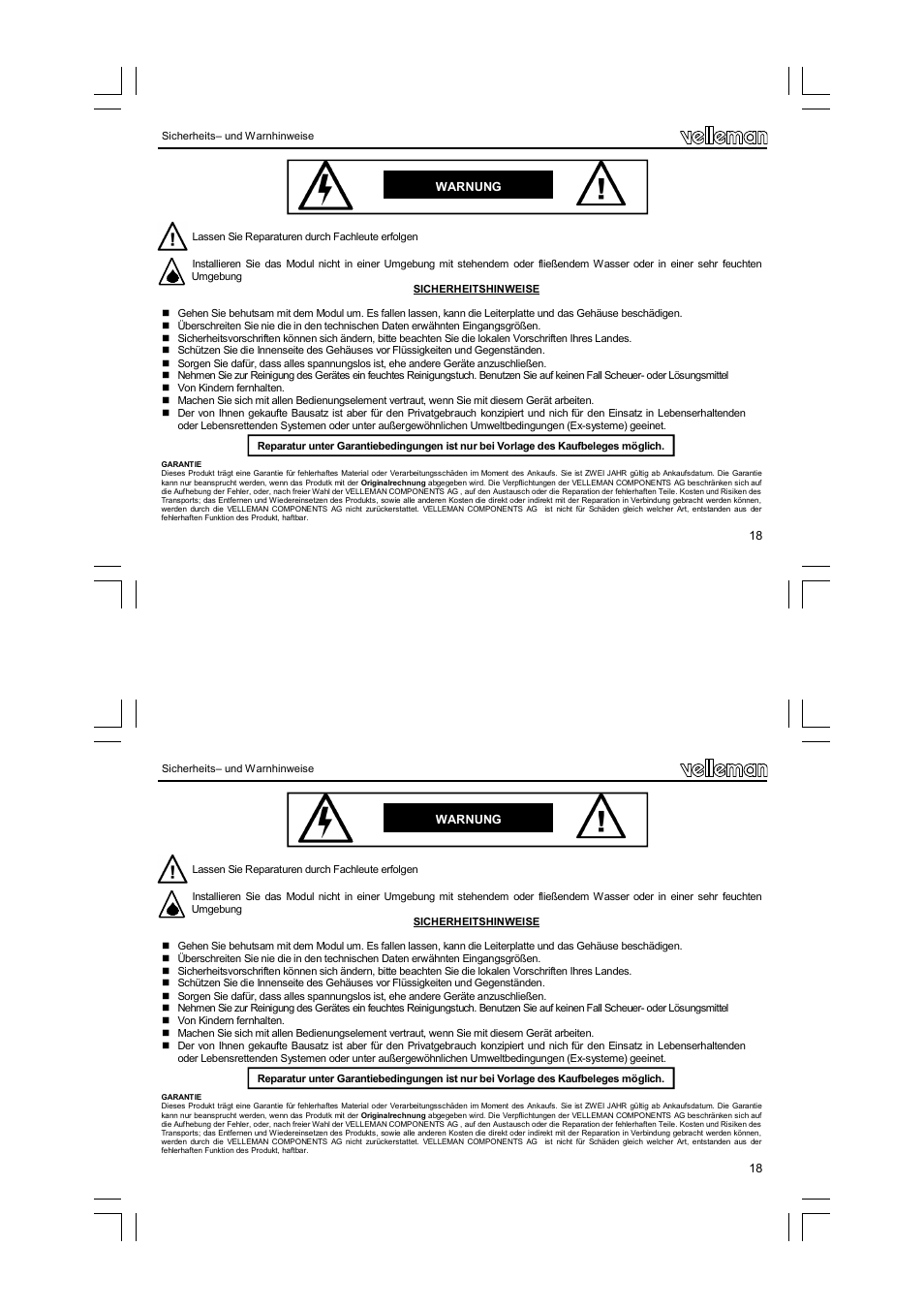 Velleman VM119 User Manual | Page 18 / 32