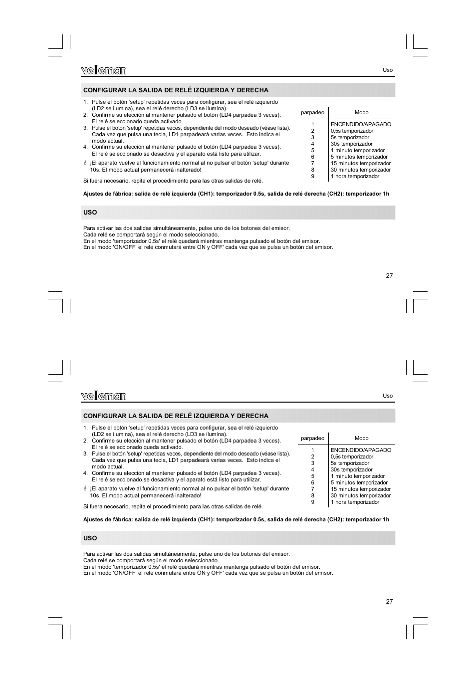 Velleman VM119 User Manual | Page 27 / 32