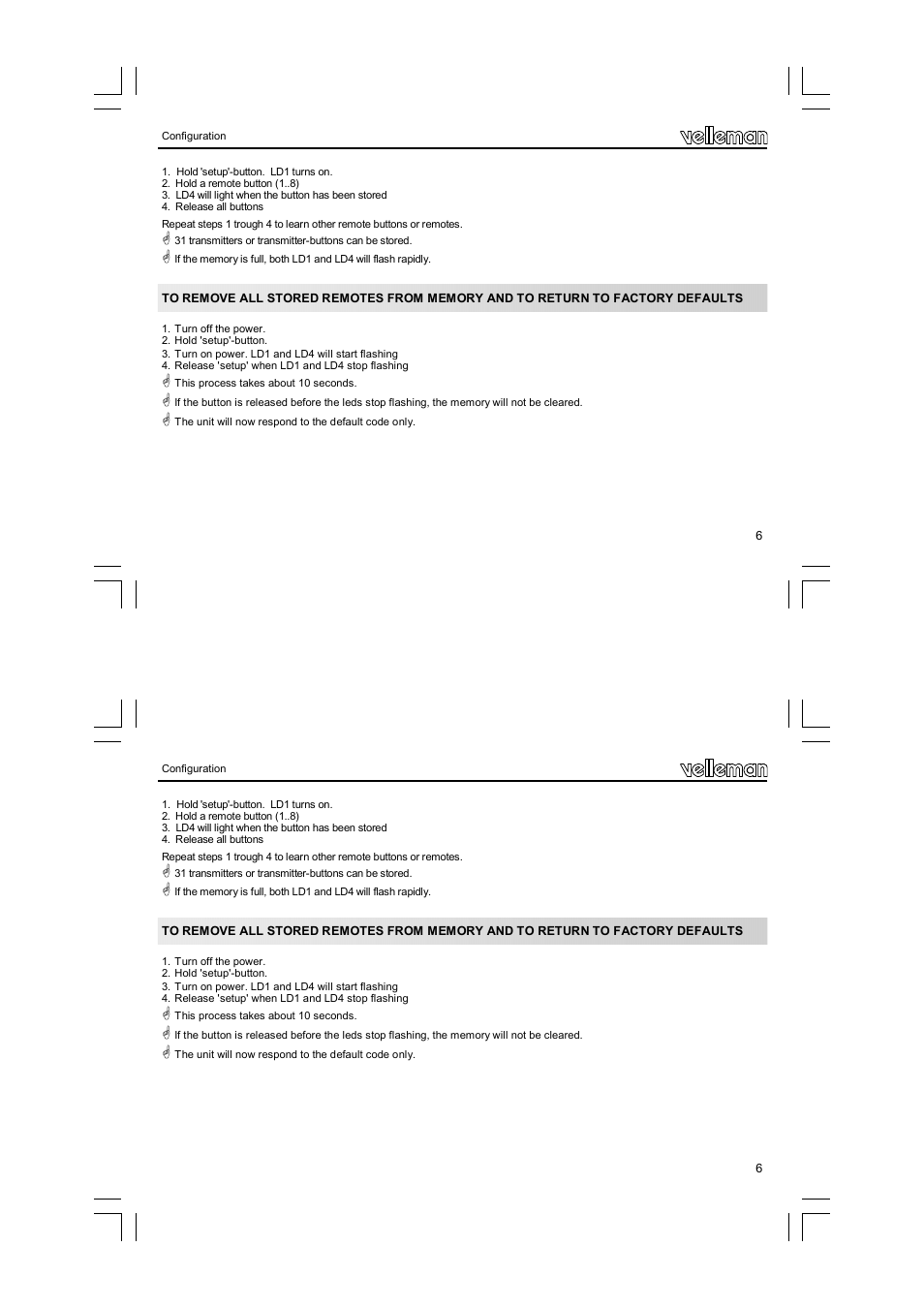 Velleman VM119 User Manual | Page 6 / 32