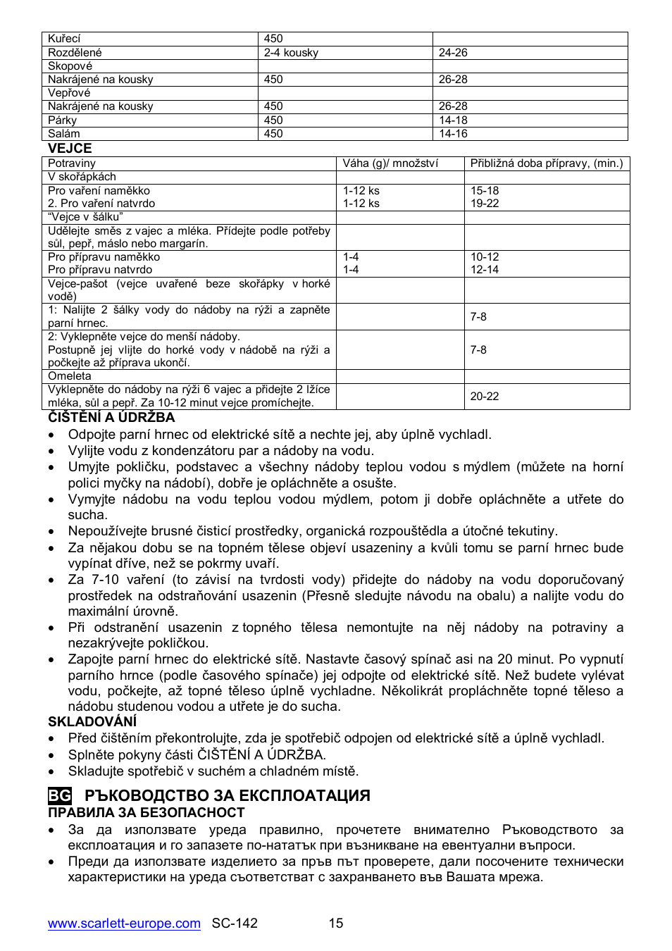 Scarlett SC-142 User Manual | Page 15 / 60