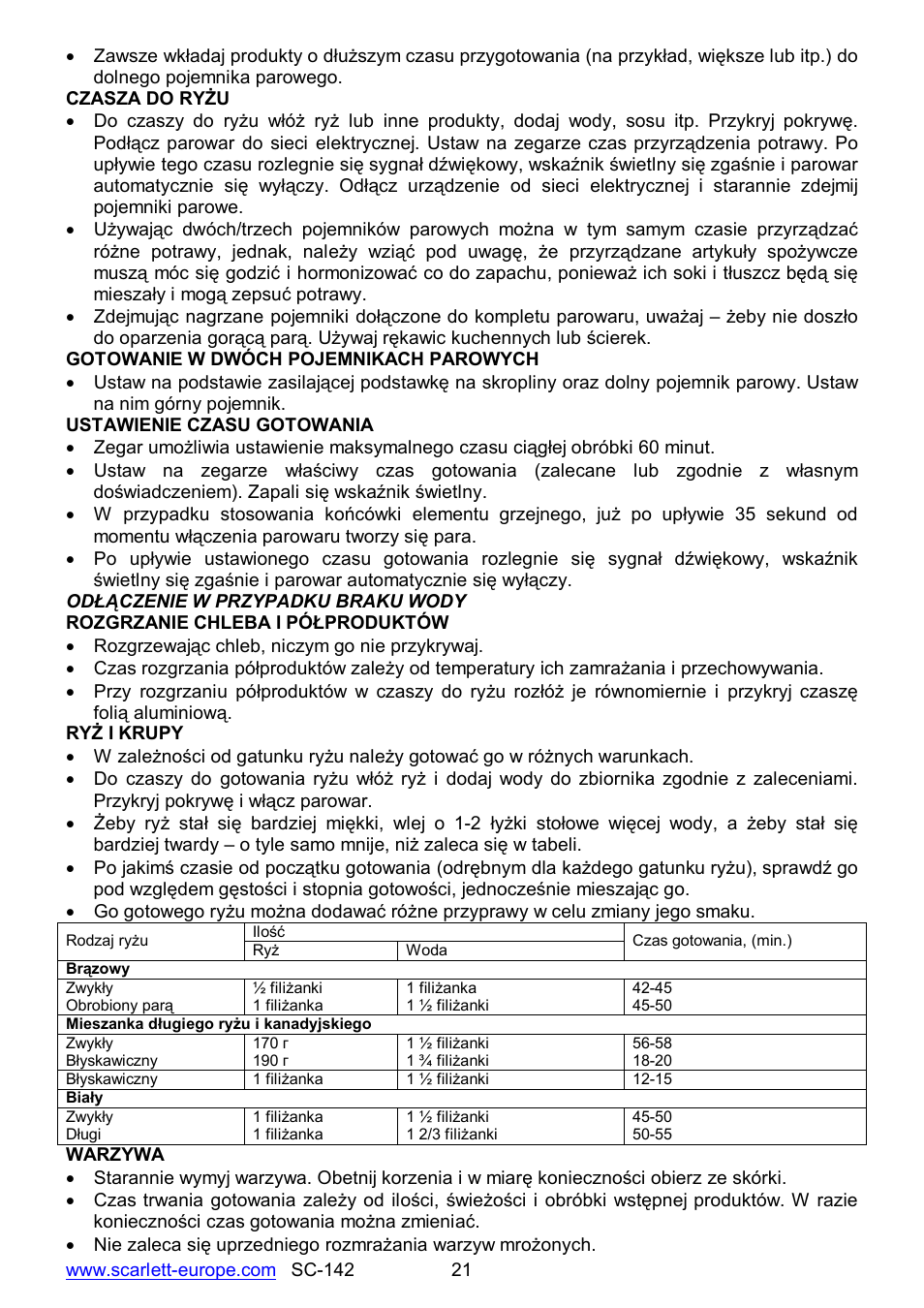 Scarlett SC-142 User Manual | Page 21 / 60