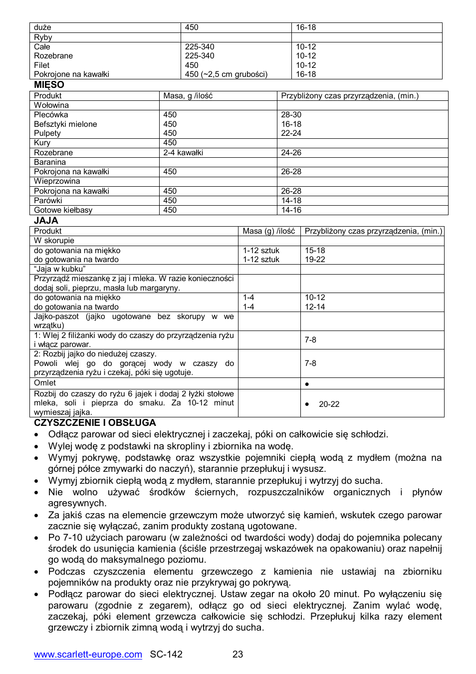 Scarlett SC-142 User Manual | Page 23 / 60