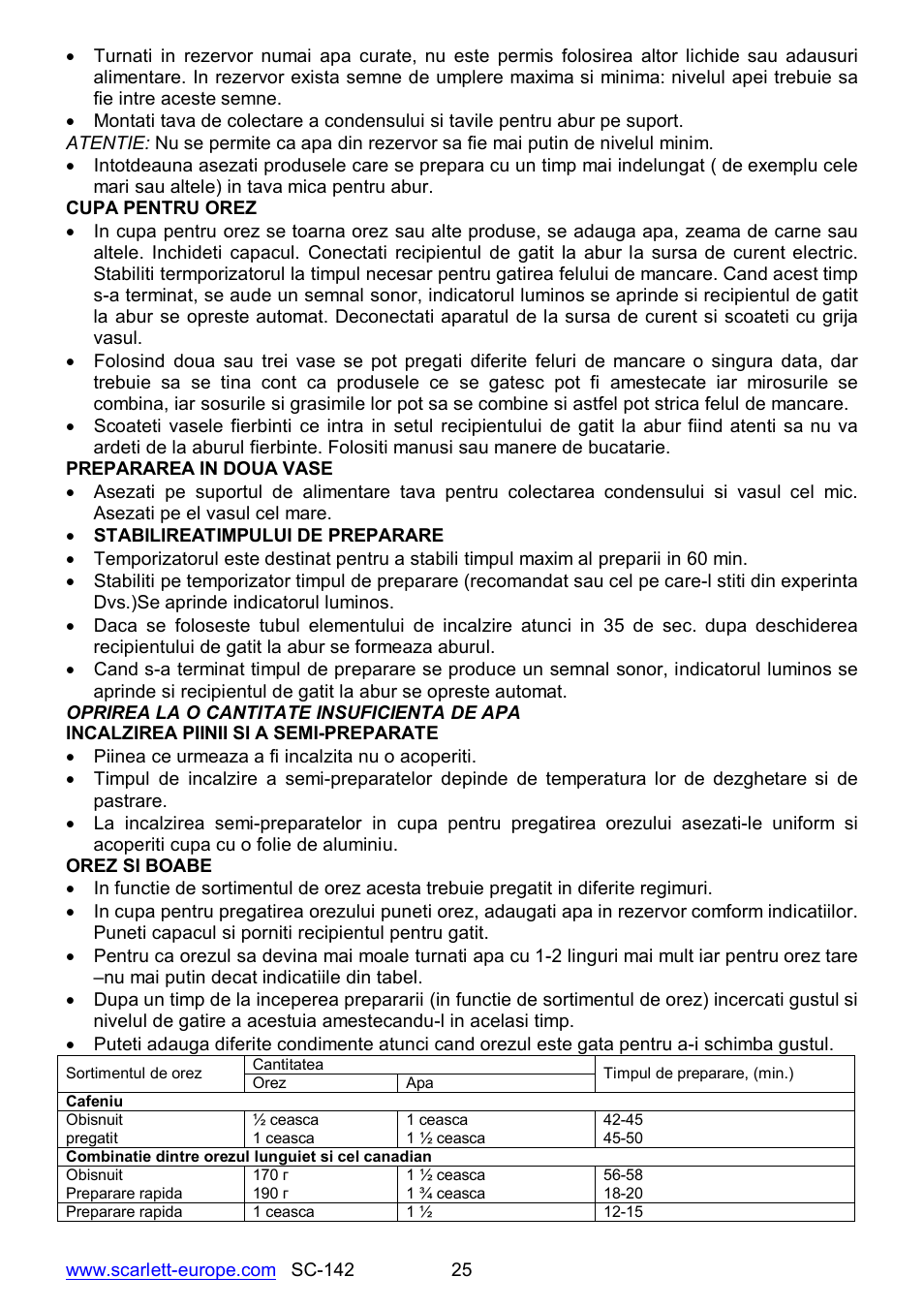 Scarlett SC-142 User Manual | Page 25 / 60