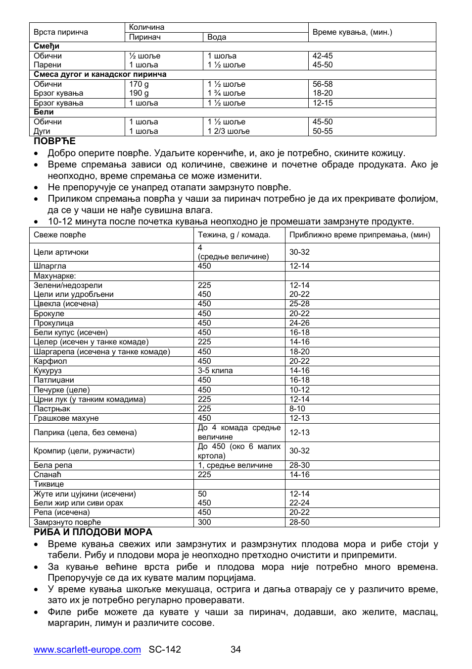 Scarlett SC-142 User Manual | Page 34 / 60