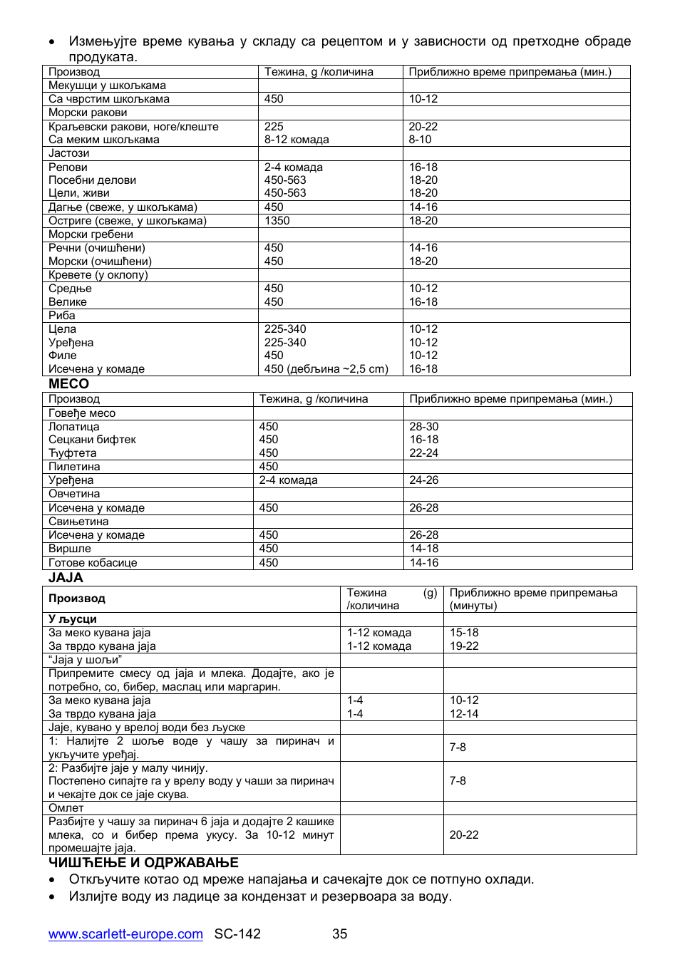 Scarlett SC-142 User Manual | Page 35 / 60