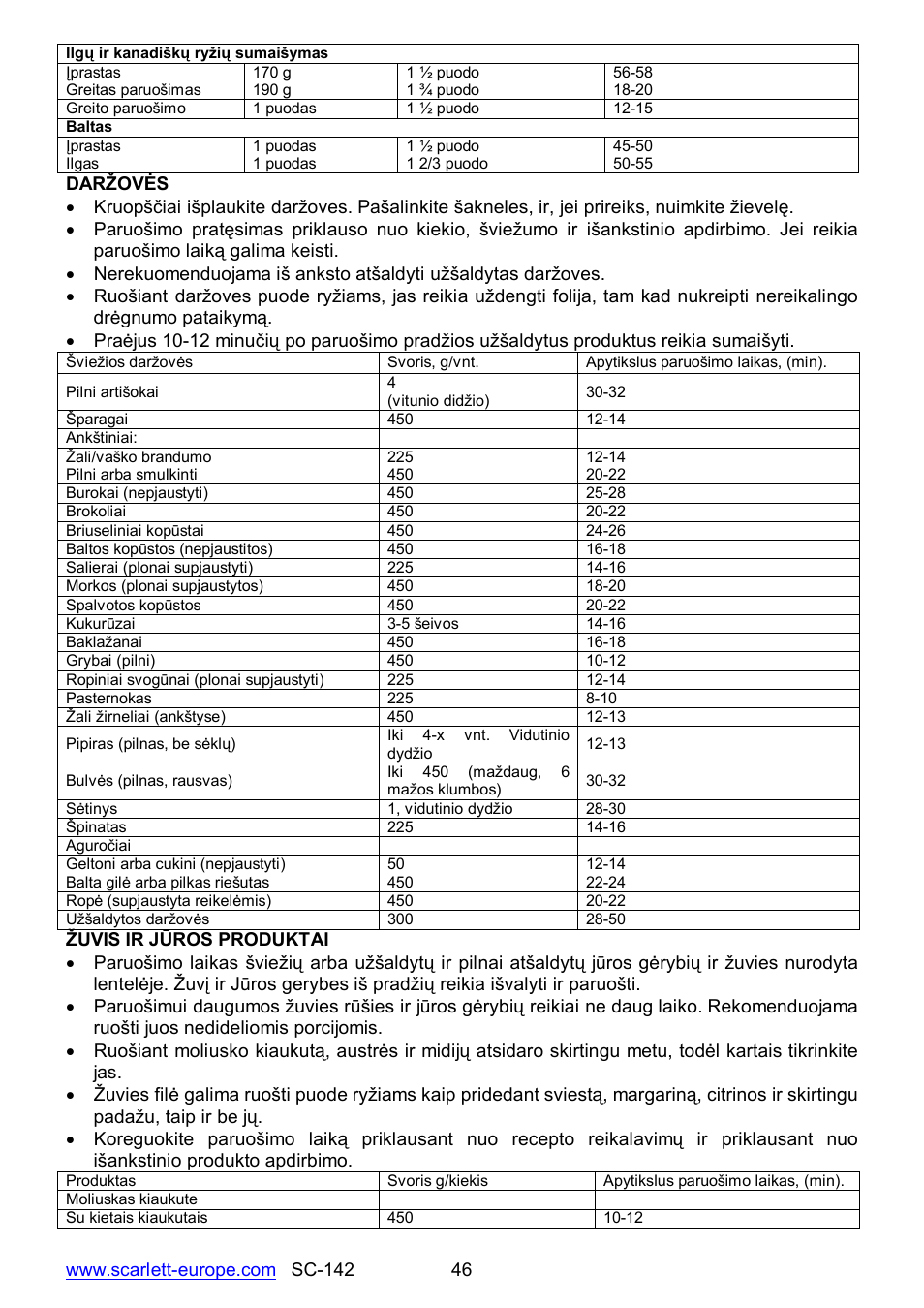 Scarlett SC-142 User Manual | Page 46 / 60